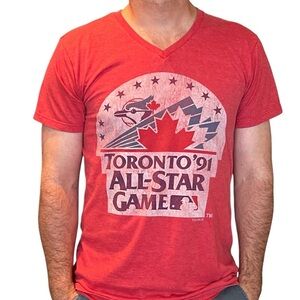 Red Vintage Toronto Blue Jays '91 All-Star Game T-Shirt